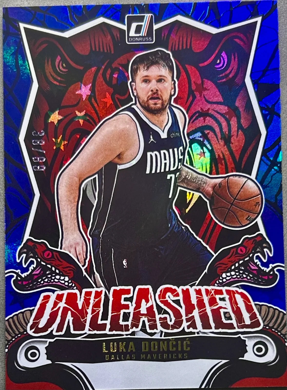 Luka Doncic 2024-25 Panini Donruss Unleashed International Blue Stars /99