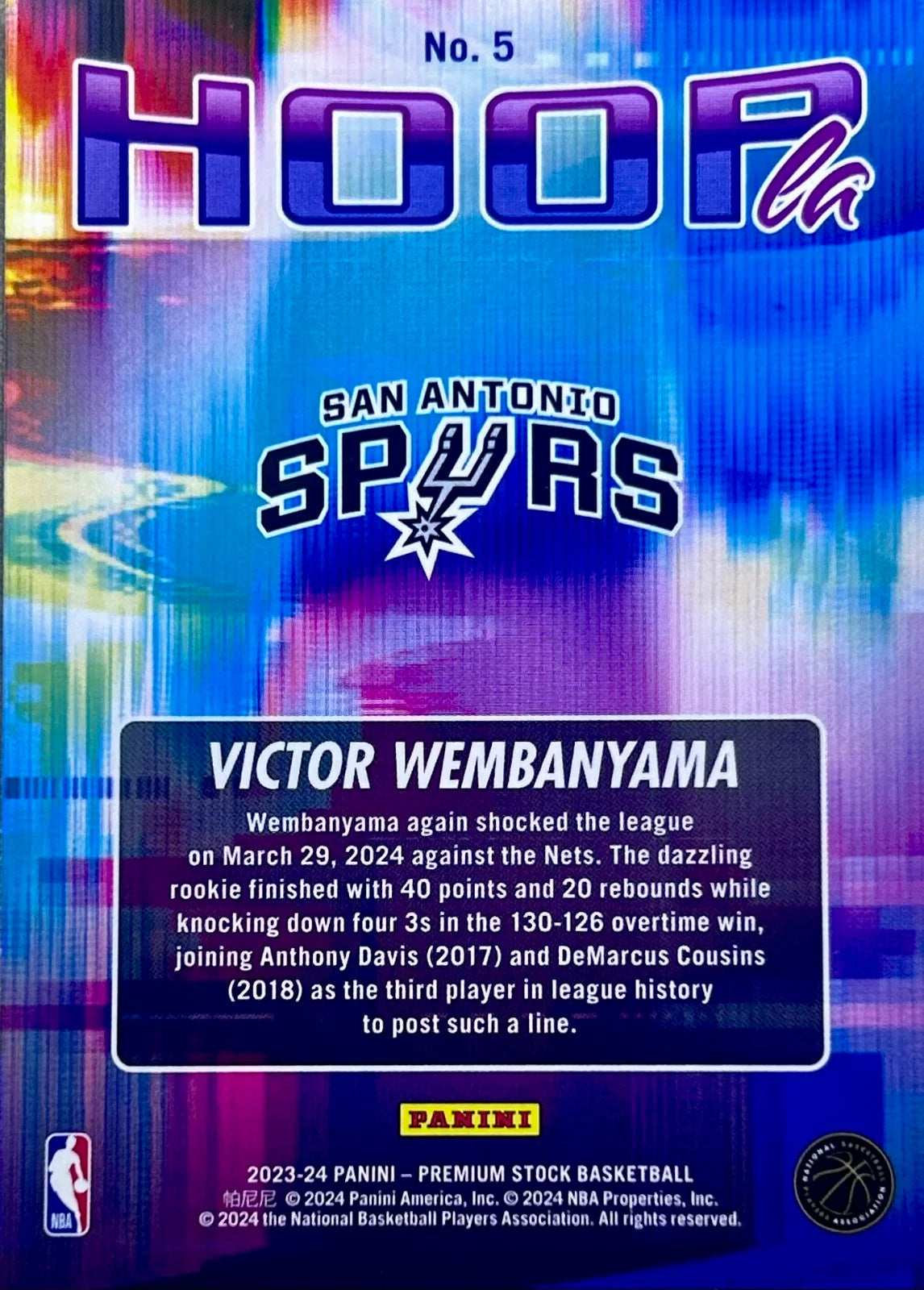 Victor Wembanyama 2023-24 NBA Hoops Hoopla