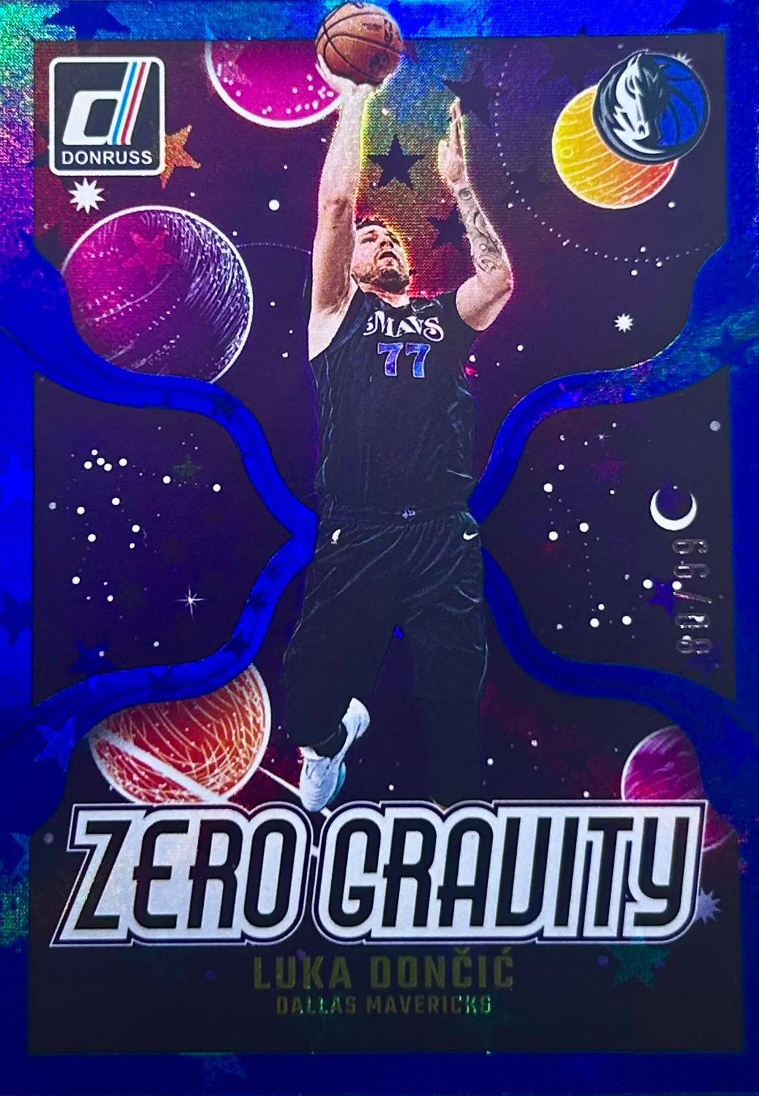 Luka Doncic 2024-25 Panini Donruss Zero Gravity International Blue Stars /99
