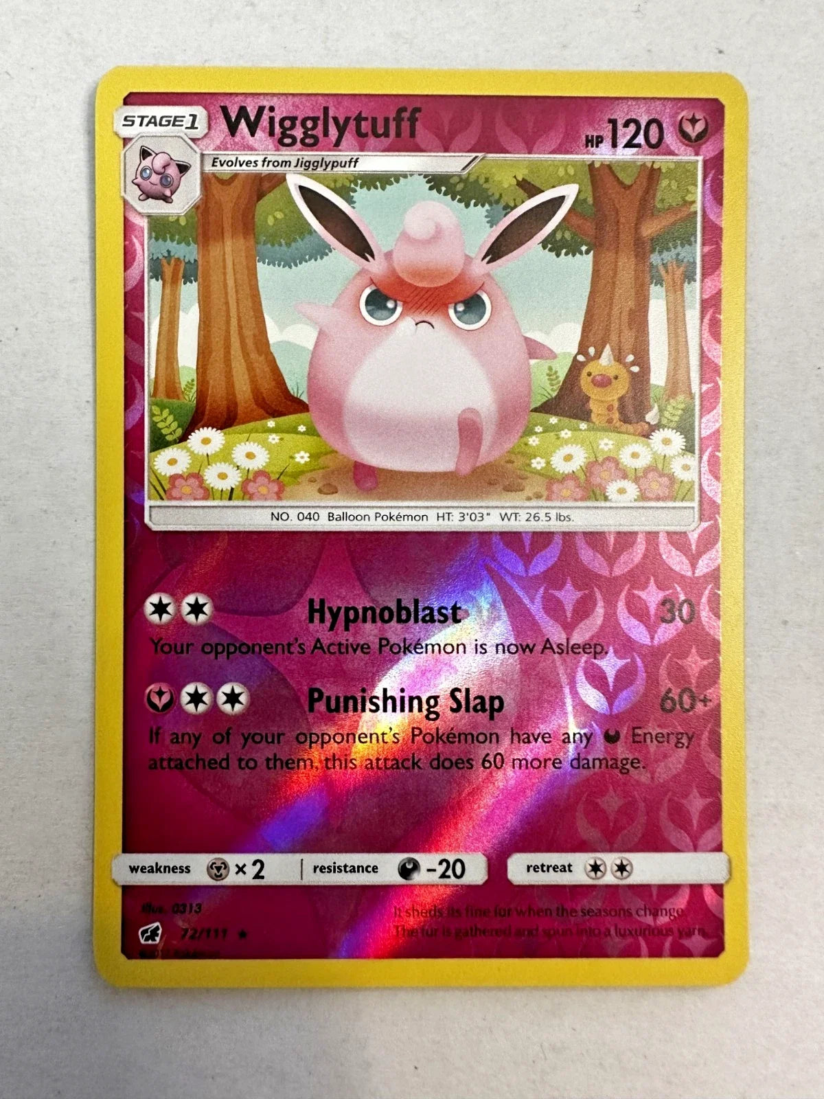 Wigglytuff 72/111 · (Crimson Invasion) Reverse Holo By 0313