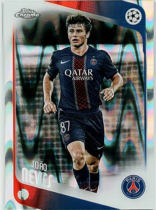 2025/26 Topps Chrome UEFA Club Competitions Raywave Refractor #14 Joao Neves