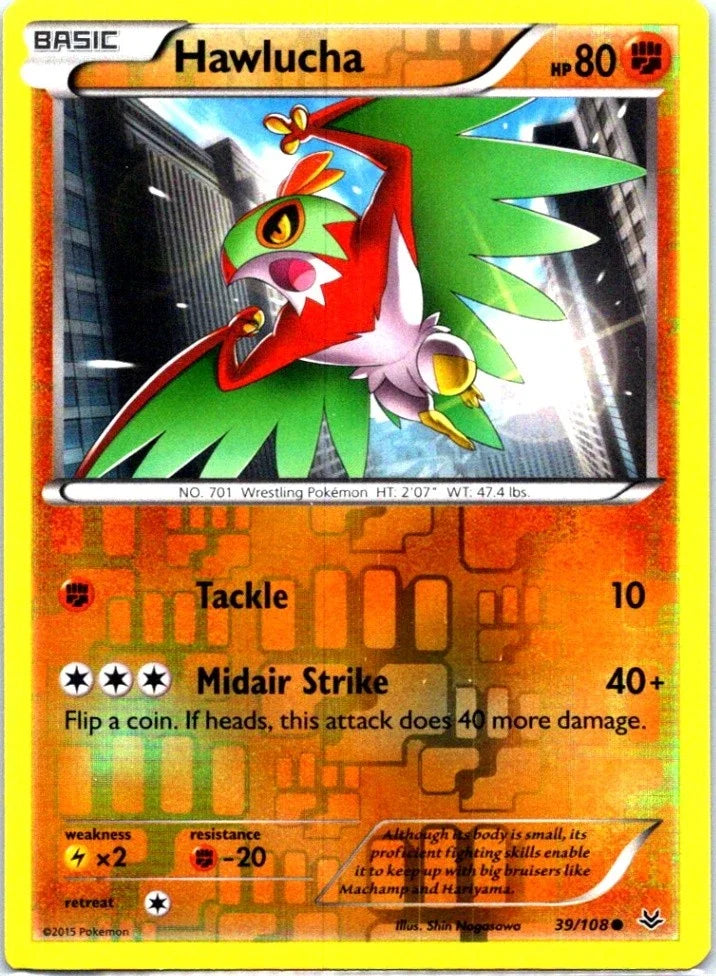 Hawlucha 39 · (Roaring Skies) Reverse Holo by Shin