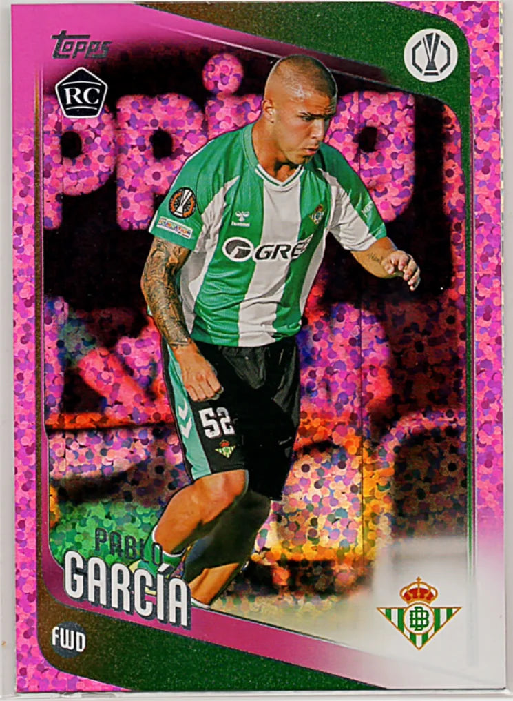 Pablo Garcia 2025-26 Topps UEFA Club Competitions #174 RC - Pink Mini Diamonds