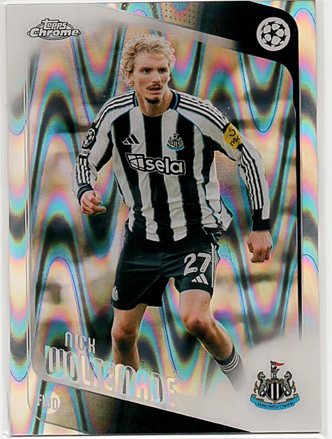 2025-26 Topps Chrome UEFA Club Competitions #68 Nick Woltemade Raywave Refractor