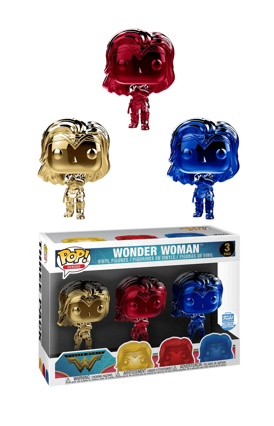 Funko Pop! Heroes - Wonder Woman 3 Pack, Funko Shop Exclusive