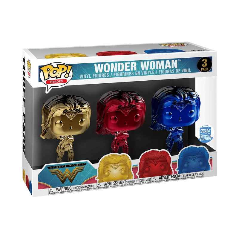 Funko Pop! Heroes - Wonder Woman 3 Pack, Funko Shop Exclusive