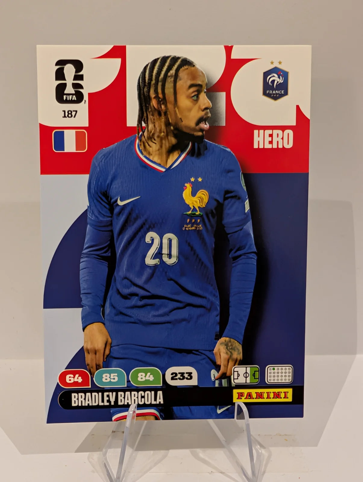 187 Bradley Barcola - France - Panini Adrenalyn XL World Cup 2026