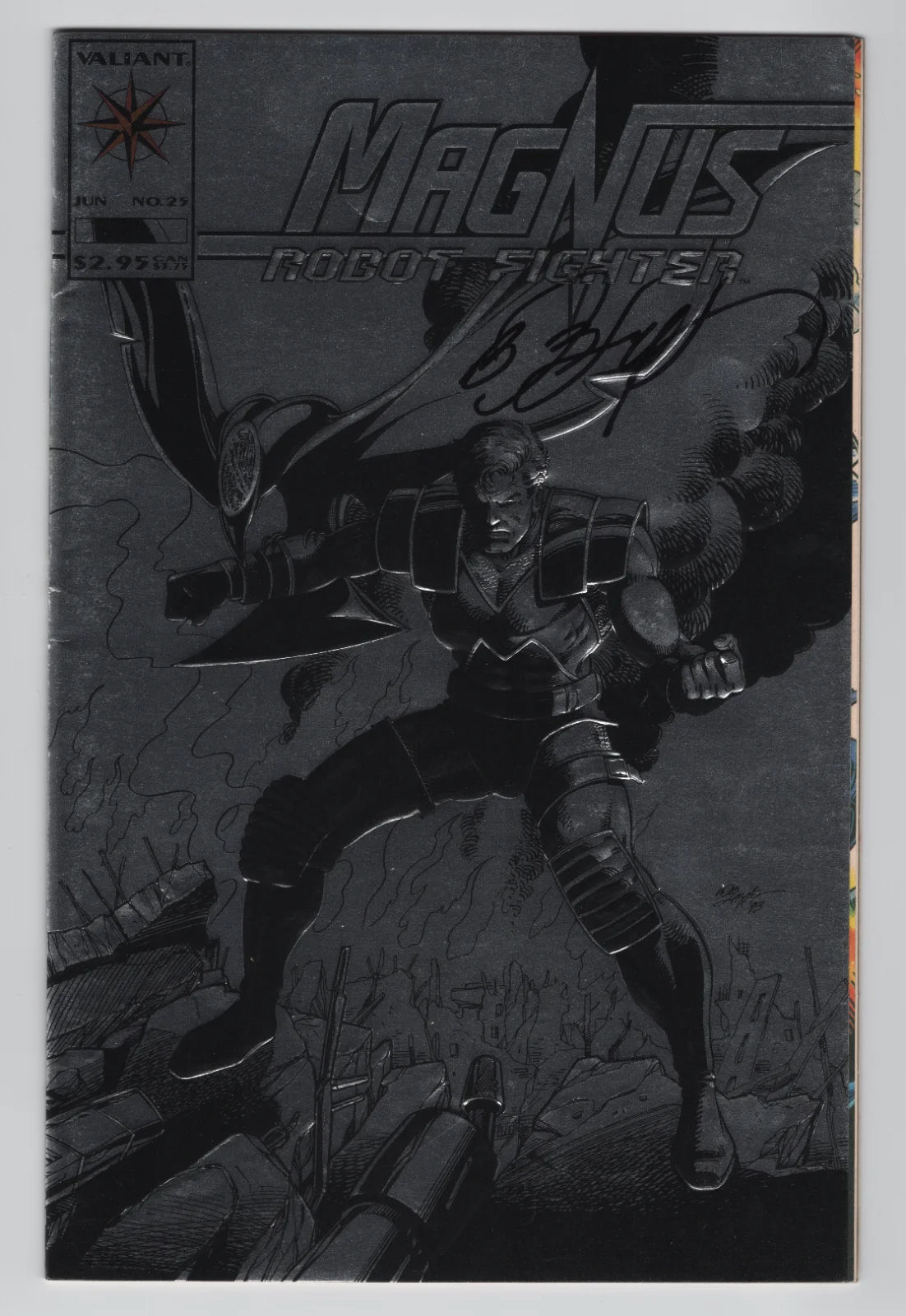 Magnus Robot Fighter #25 1993 ( Signed by Bob Layton )