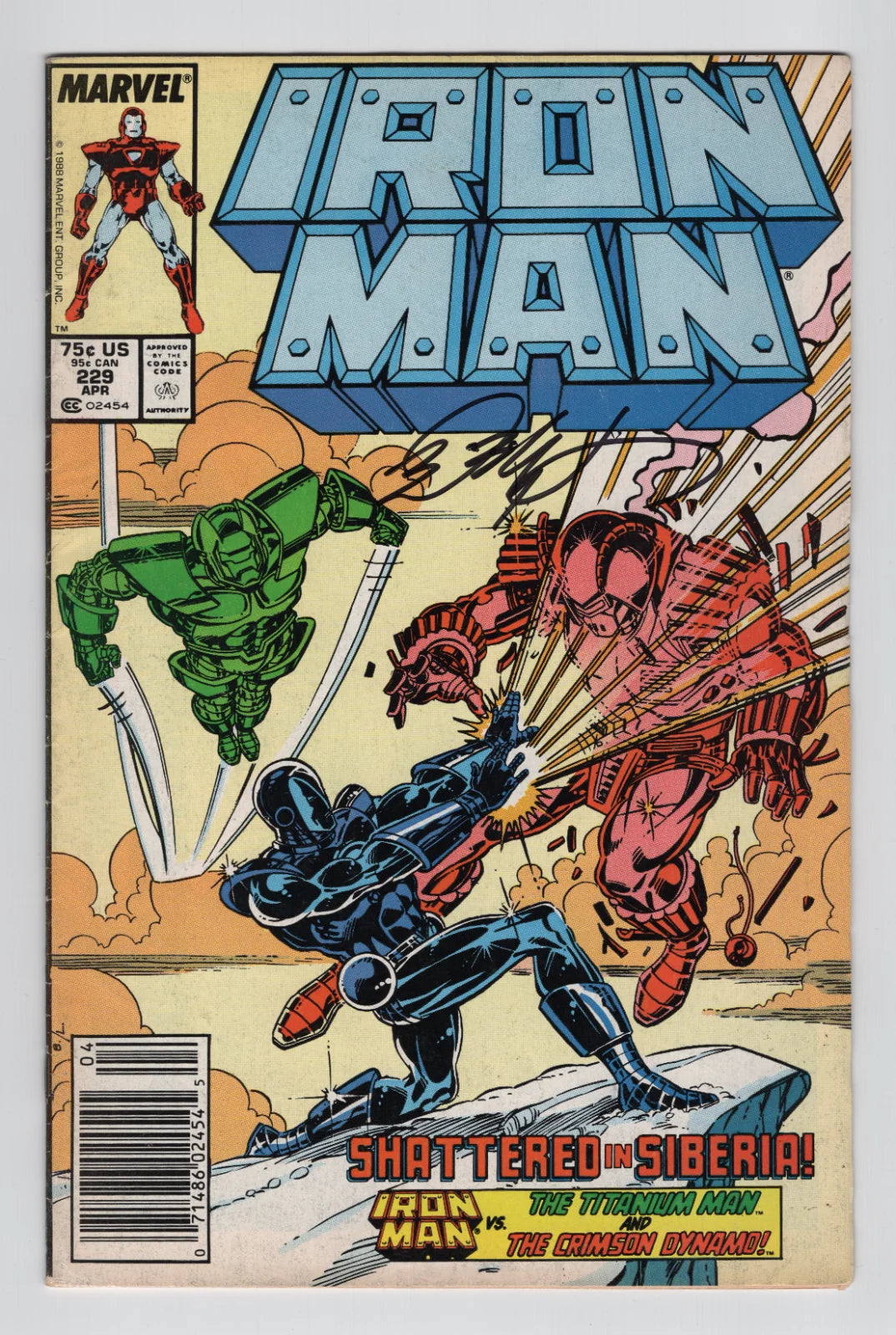 Iron Man #229 VG+ (1968 1st Series) ( Signed by Bob Layton )