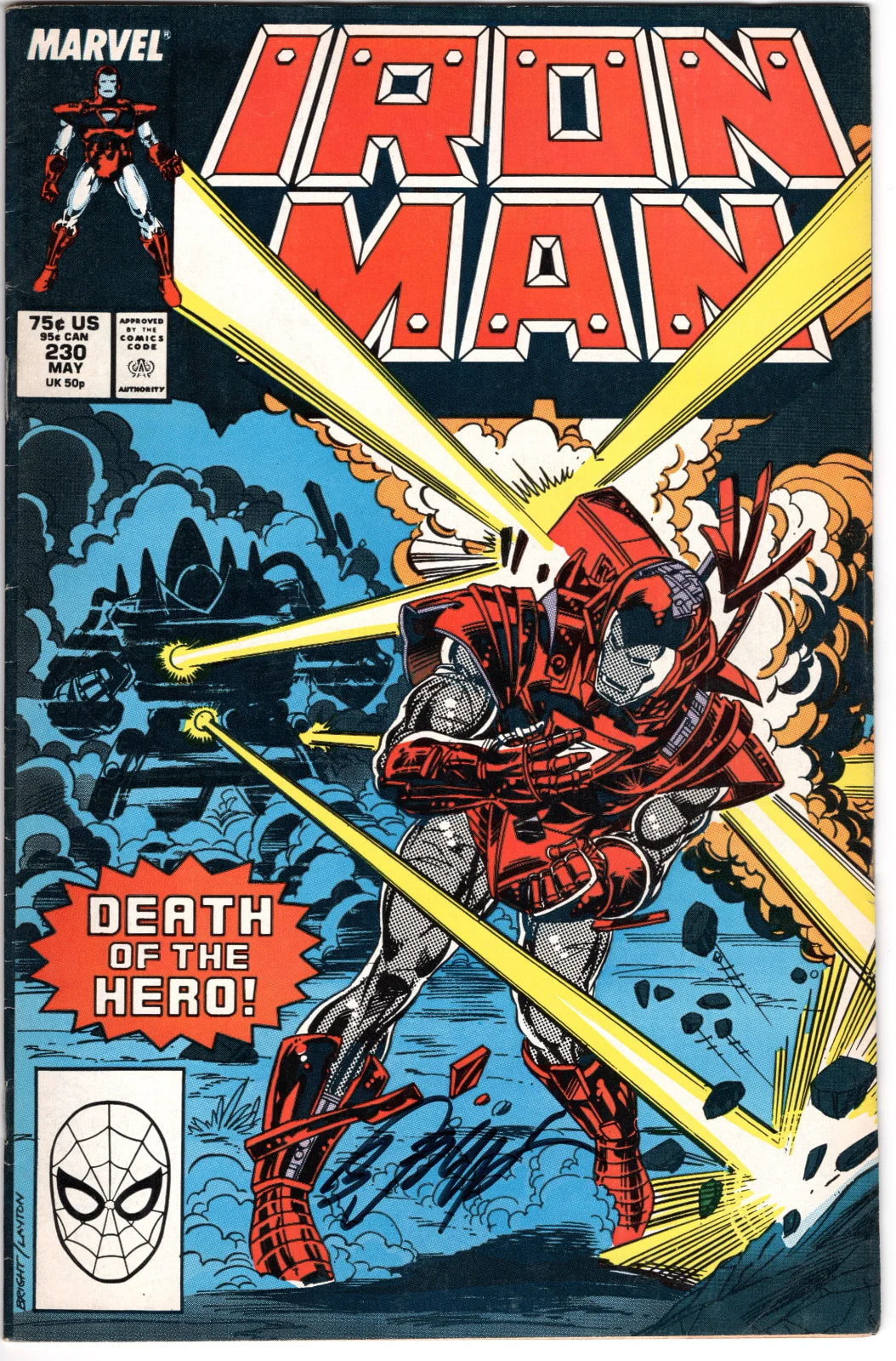 Iron Man #230, a vintage Copper Age (1968 1st Series) (Signed by Bob Layton)