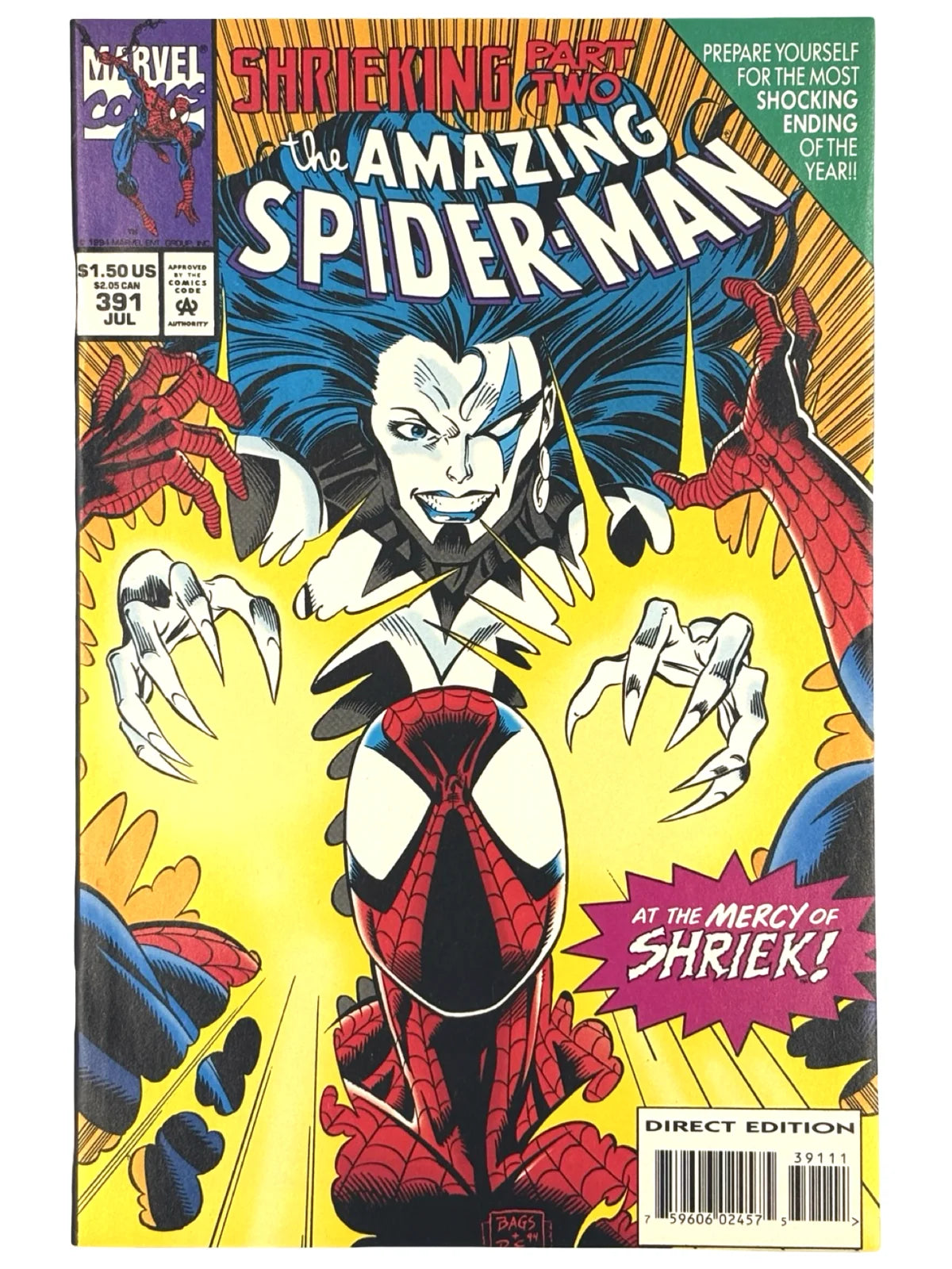 The Amazing Spider-Man #391 1994 second part of the "Shrieking!"