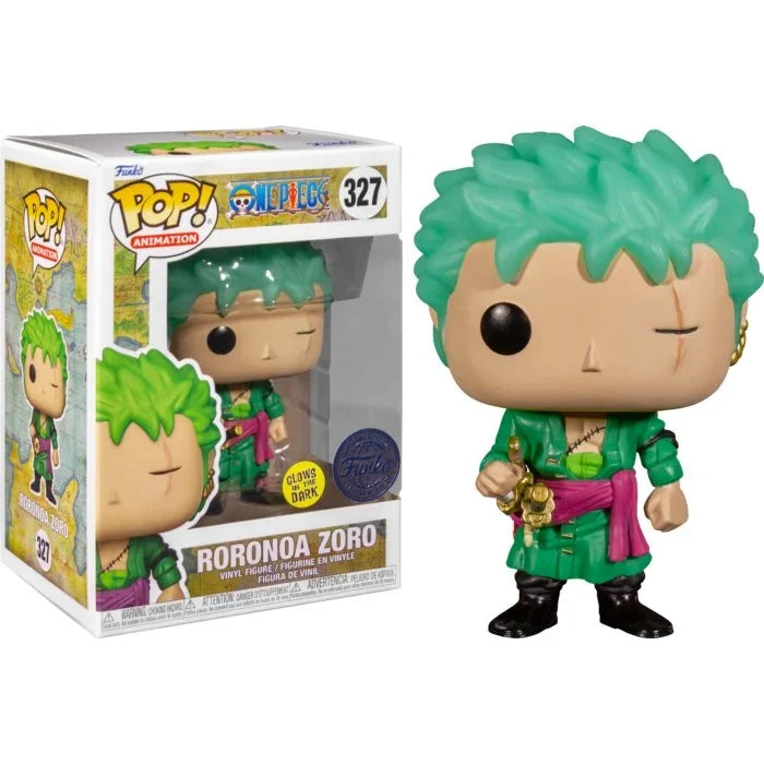 Funko POP! Animation One Piece #327 Roronoa Zoro (Glows In The Dark) - New, Mint Condition