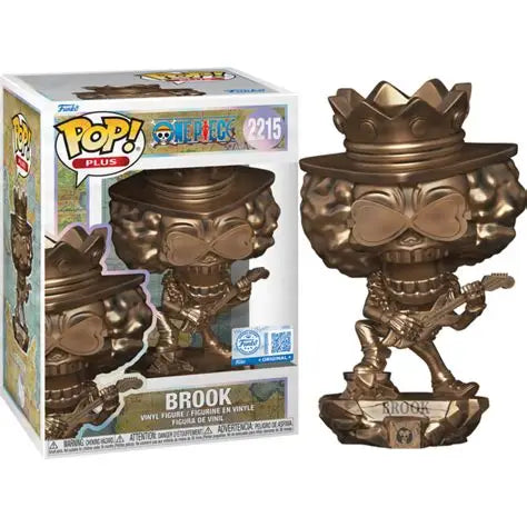 One Piece - Brook Bronze Statue 25th Anniversary Pop! Plus Vinyl Figure (Funko Exclusive) with protector