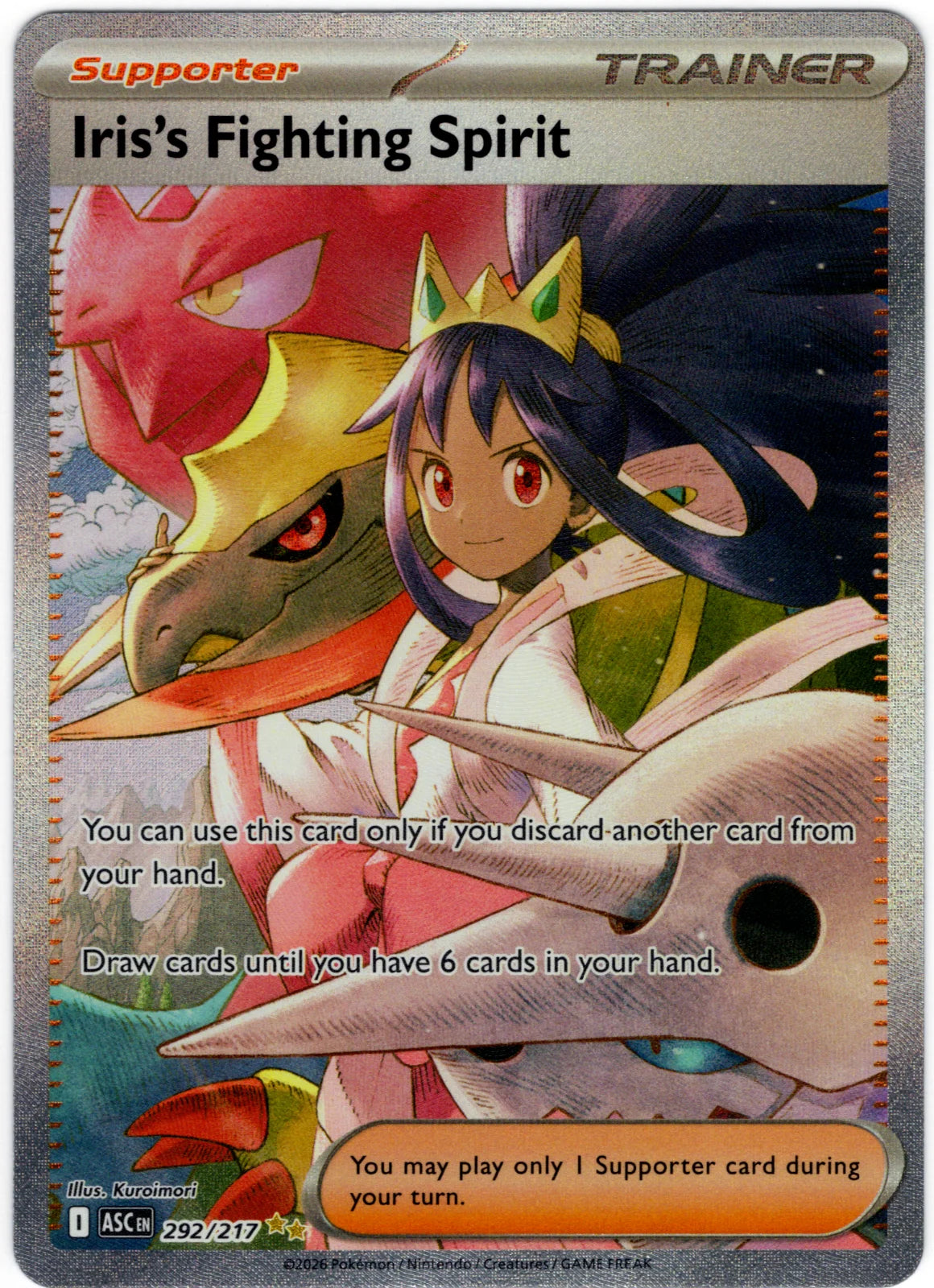 Iris's Fighting Spirit 292/217 · Holofoil (Ascended Heroes)