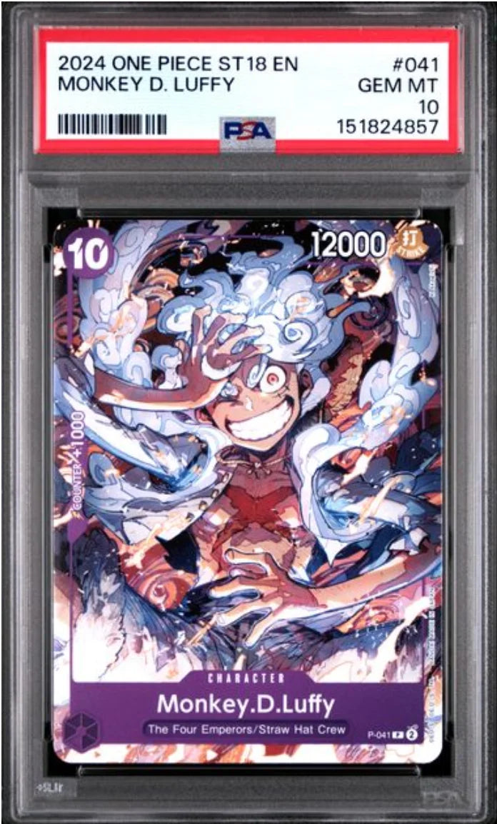 Monkey.D.Luffy (P-041) · Normal (Starter Deck 18: PURPLE Monkey.D.Luffy) — PSA 10