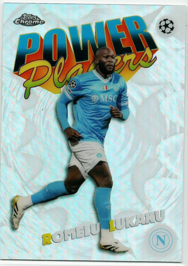 Romelu Lukaku 2025-26 Topps Chrome UEFA Power Players #PP-12 Napoli Refractor