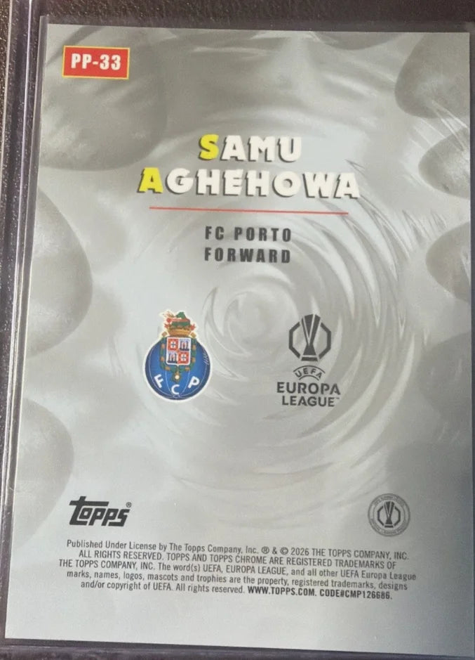 2025-26 Topps Chrome UEFA Club Competitions Samu Aghehowa Power Players  #PP-33