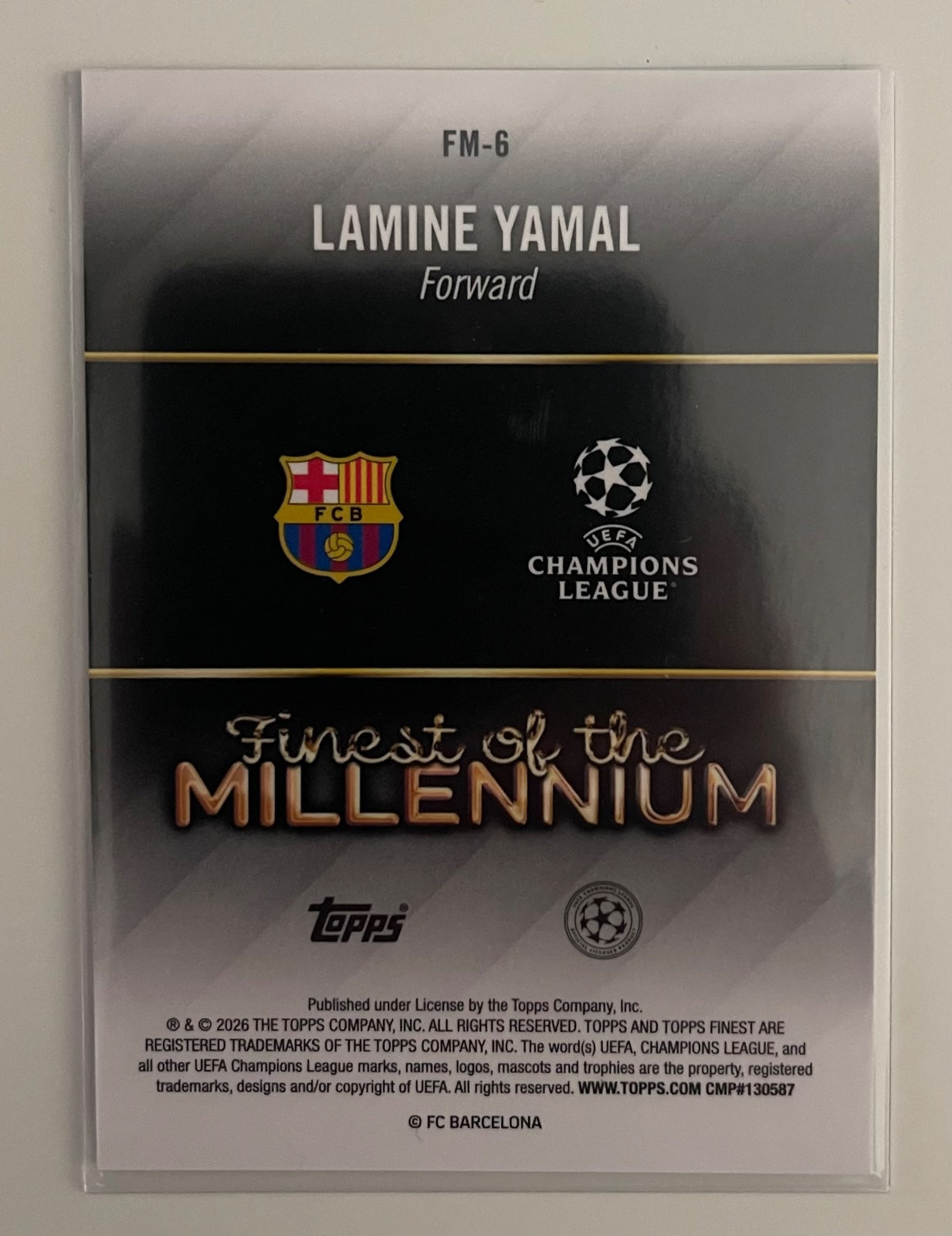 Lamine Yamal Finest of the Millenium (2025-26 Topps Finest UCC)