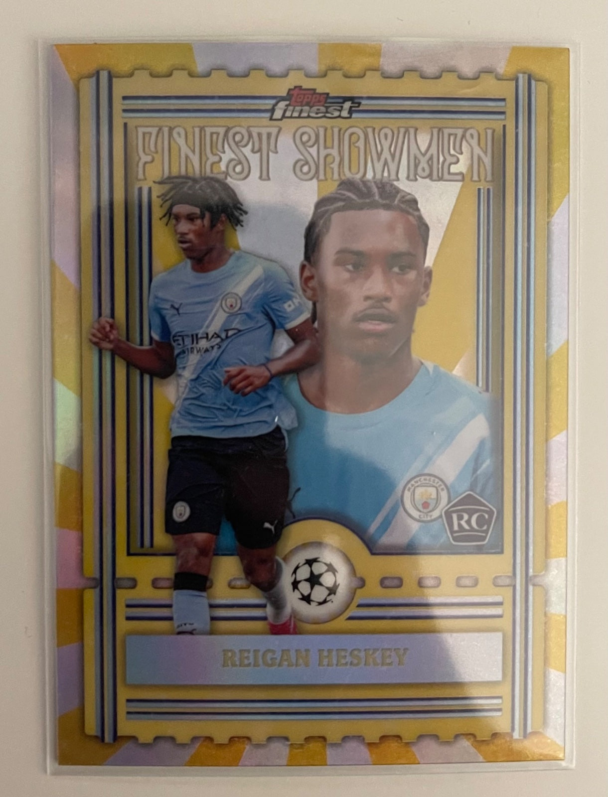 Reigan Heskey Finest Showmen RC (2025-26 Topps Finest UCC)