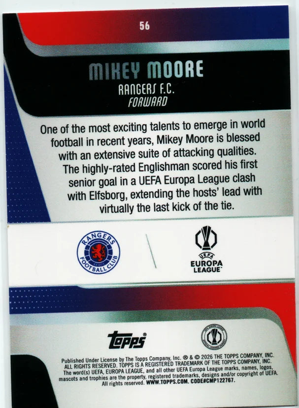 Topps UCC Flagship 2025 / 2026 Mikey Moore Future Stars #56 Rangers Rookie