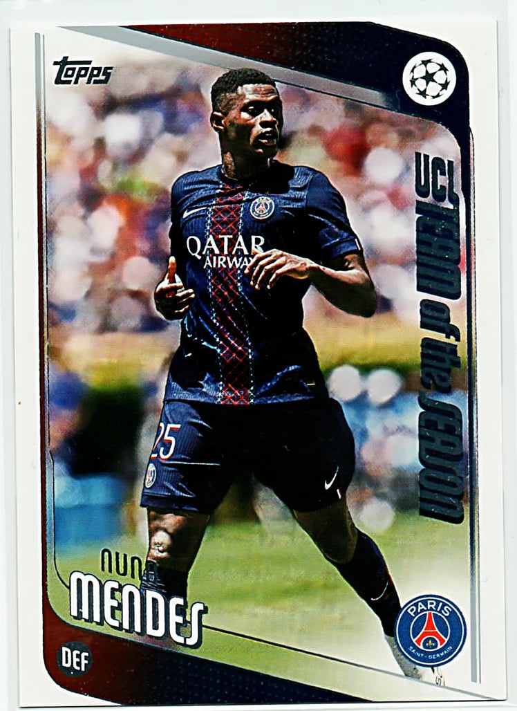 2025-26 Topps Uefa Club Competitions - UCL Team of the Season Nuno Mendes #69