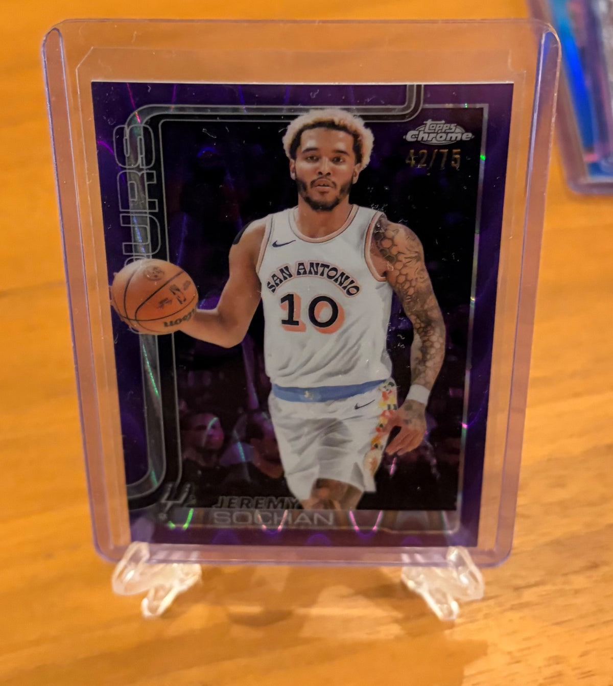 Purple refractors Sochan NBA TOPPS CHROME