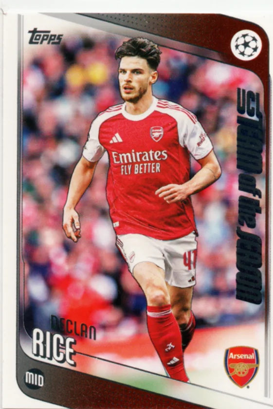 Declan Rice 2025-26 Topps UEFA Club #164 UCL Team of the Season Arsenal
