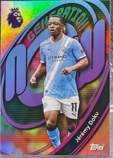 Jeremy Doku 2025/26 Topps Premier League #196 Generation Now Man City