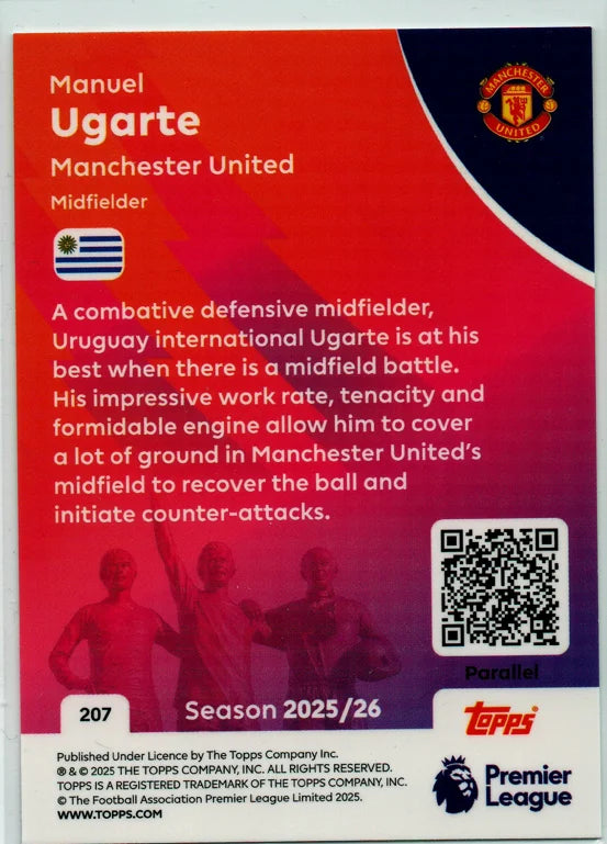 TOPPS Premier League 2026 GREEN PARALLEL Manuel Ugarte 207