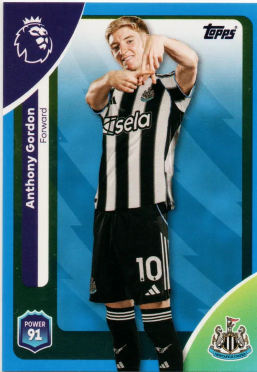 2025-26 Topps Premier League #230 Anthony Gordon Blue parallel
