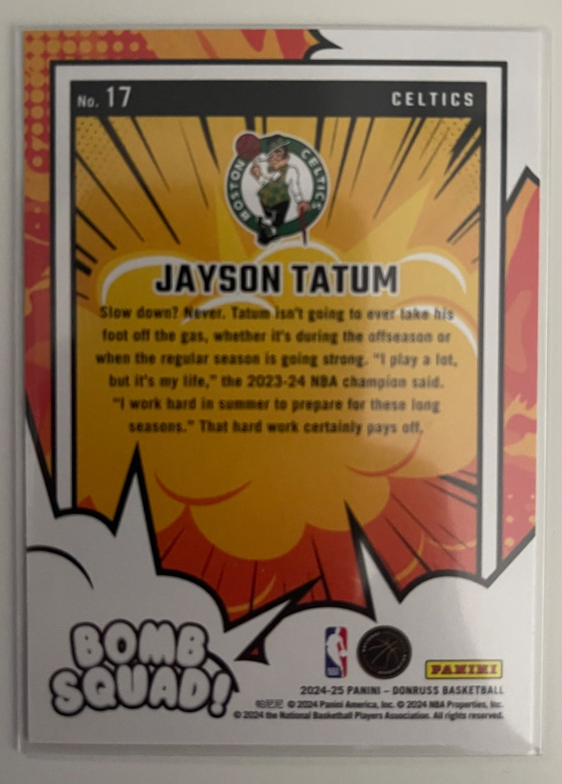 Jayson Tatum Bomb Squad (2024-25 Panini Donruss Basketball)