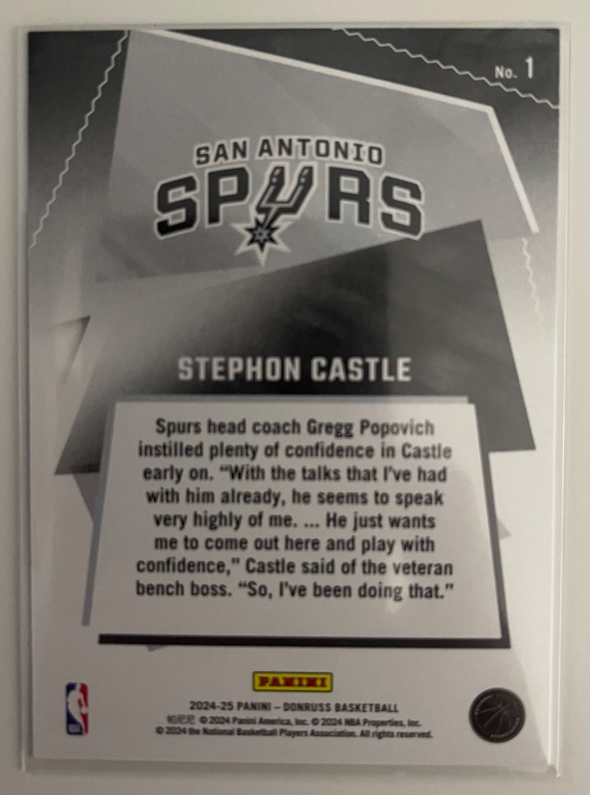 Stephon Castle Great X-Pectations (2024-25 Panini Donruss Basketball)