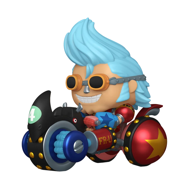 Funko Pop! Rides: One Piece : Franky With Black Rhino FR-U 4 #144,  Funko 2026 Spring Convention Limited Edition Exclusive
