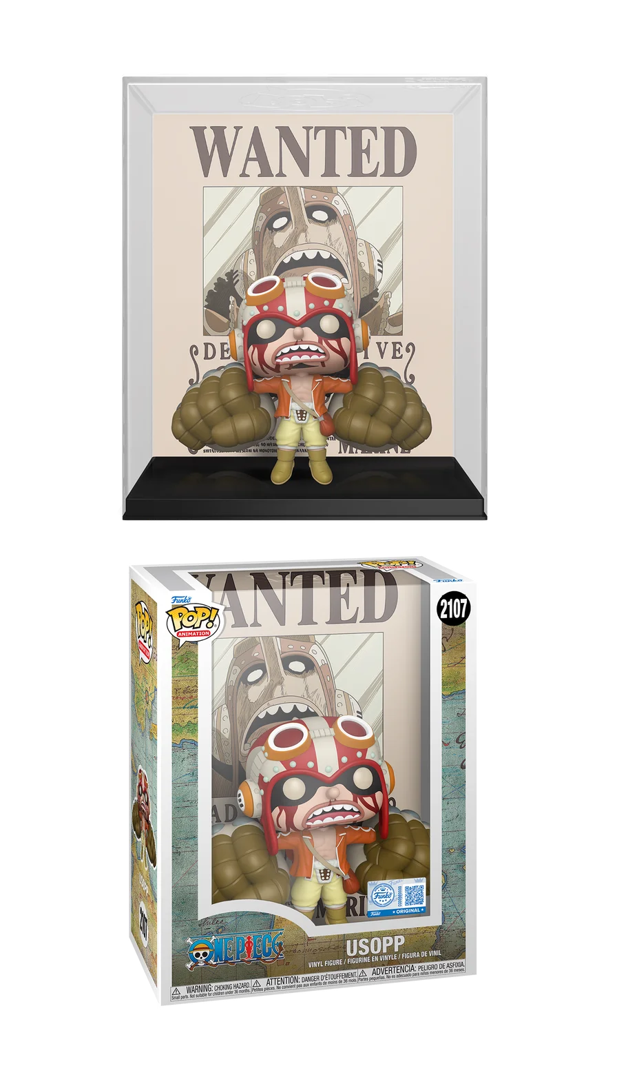 Funko Pop! Animation : One Piece Wanted Poster Cover - USOPP #2107, Limited Edition