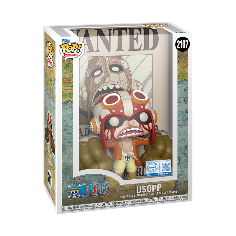 Funko Pop! Animation : One Piece Wanted Poster Cover - USOPP #2107, Limited Edition