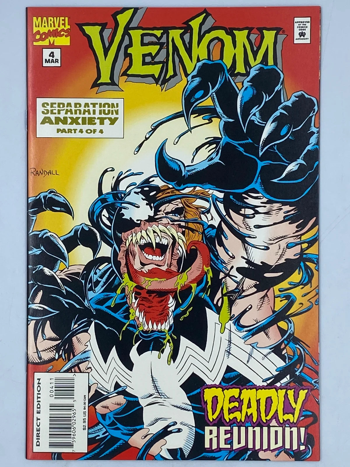 Venom: Separation Anxiety #4, by Marvel Comics in March 1995 "Deadly Reunion!"