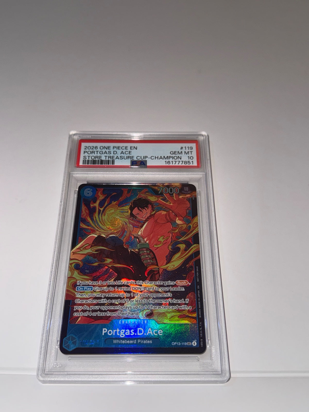 Portgas.D.Ace (119) (Treasure Cup 2026) (Store) OP13-119 · Foil (One Piece Promotion Cards) — PSA 10