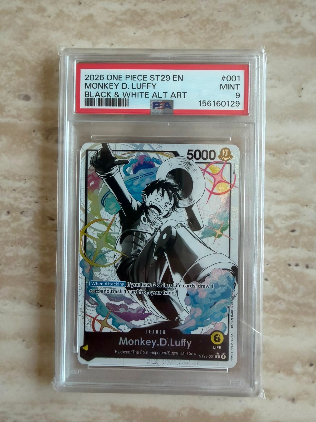 Monkey.D.Luffy (001) (Parallel) ST29-001 · Foil (Starter Deck 29: Egghead) — PSA 9
