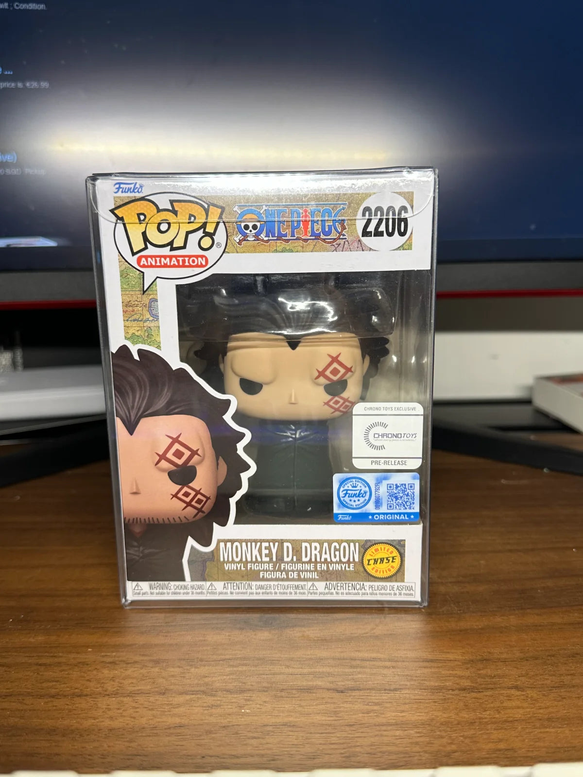 Funko Pop One Piece Monkey D Dragon Chase PreRelease Chrono Exclusive