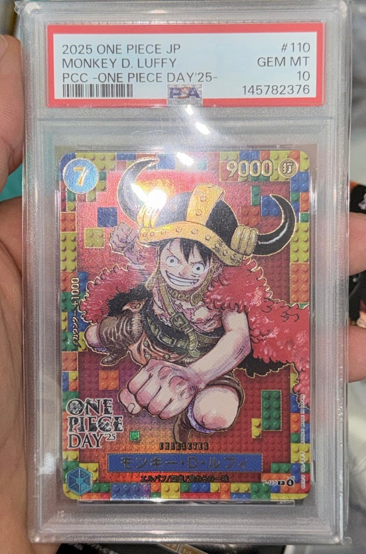 Monkey D. Luffy (JP) P-110 · Foil (One Piece Promotion Cards (JP)) — PSA 10