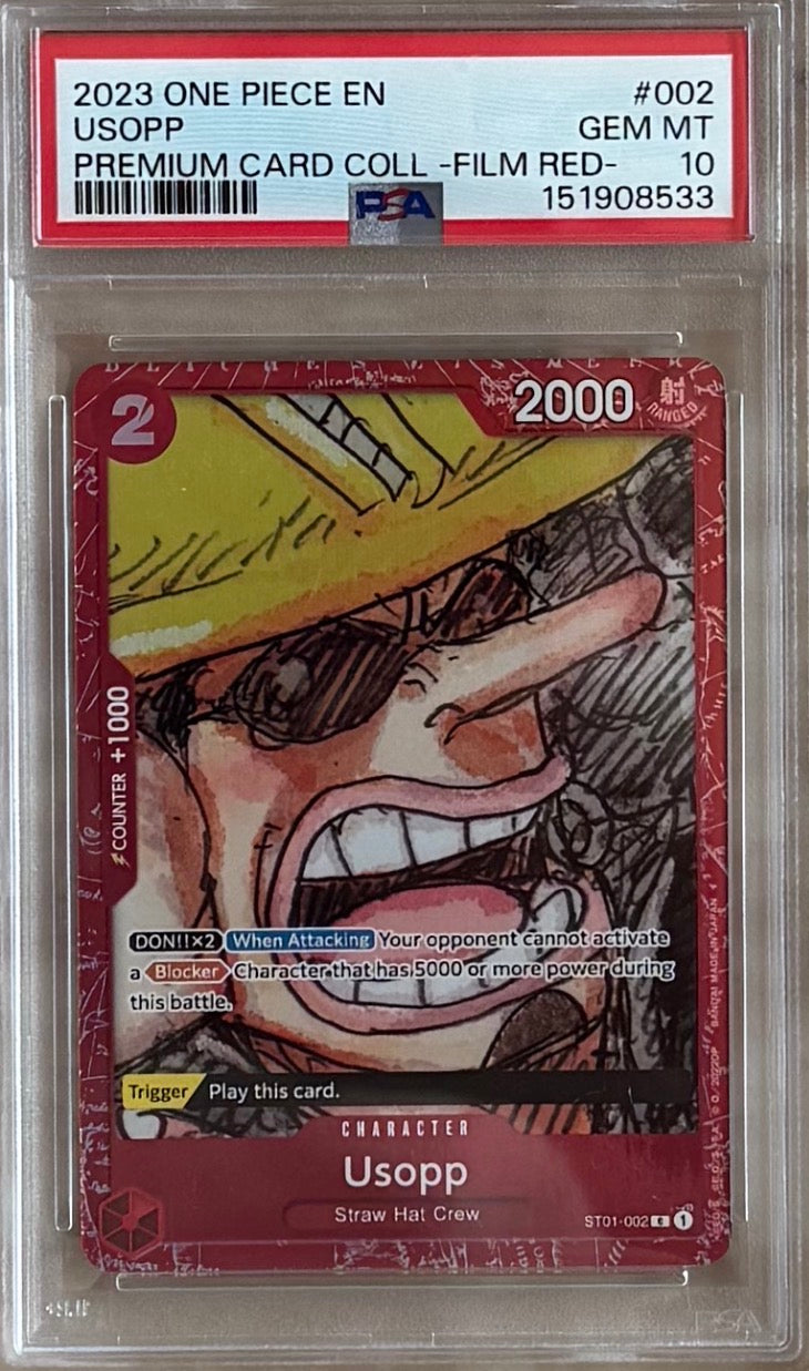 PSA 10 Usopp (Premium Card Collection -ONE PIECE FILM RED Edition-) ST01-002 · Collection Box · Foil (One Piece Promotion Cards)