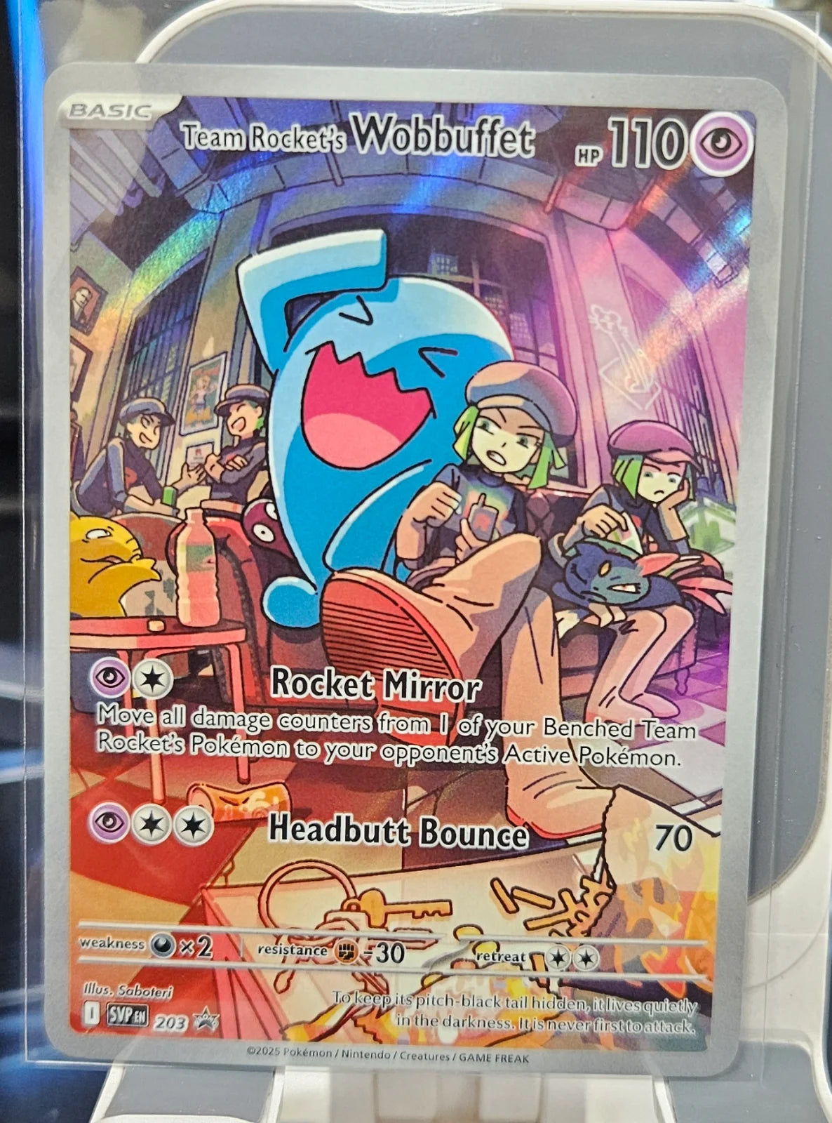 Team Rocket's Wobbuffet 203 · Holofoil (Scarlet & Violet Promo)