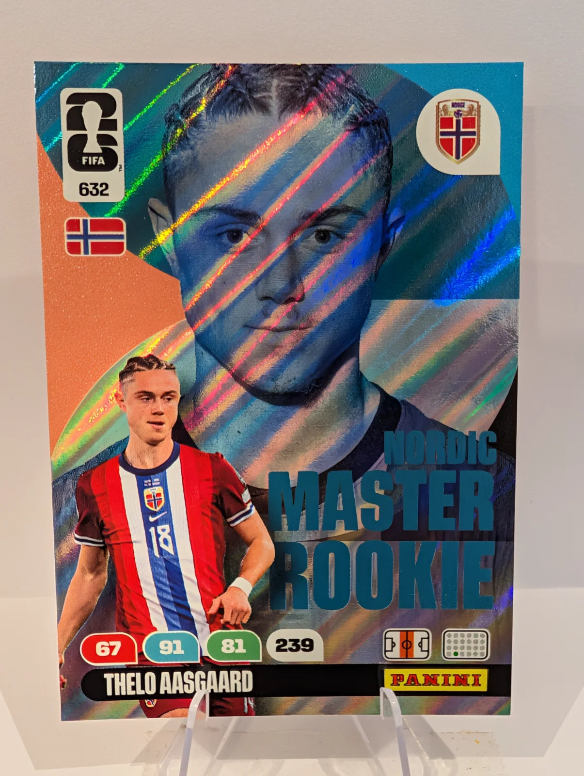 632 Thelo Aasgaard - Nordic Master Rookie - Panini Adrenalyn XL World Cup 2026