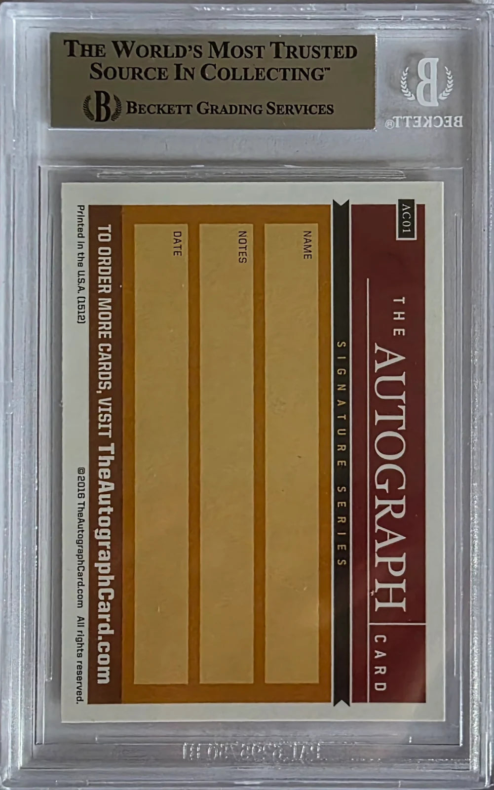 Carlos Alcaraz tennis superstar Authentic hand-signed signature card, authenticated and encapsulated by Beckett Authentication Services (BAS)