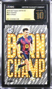 Pedri ( 1 of 1 PRISTINE 10) 2025-26 Topps UEFA CC Born Champ #BC-4