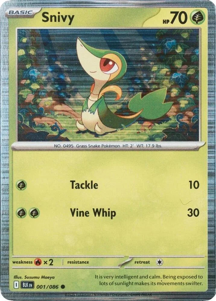 Snivy - 001/086 (Unova Poster Collection) - SV: Black Bolt (BLK)