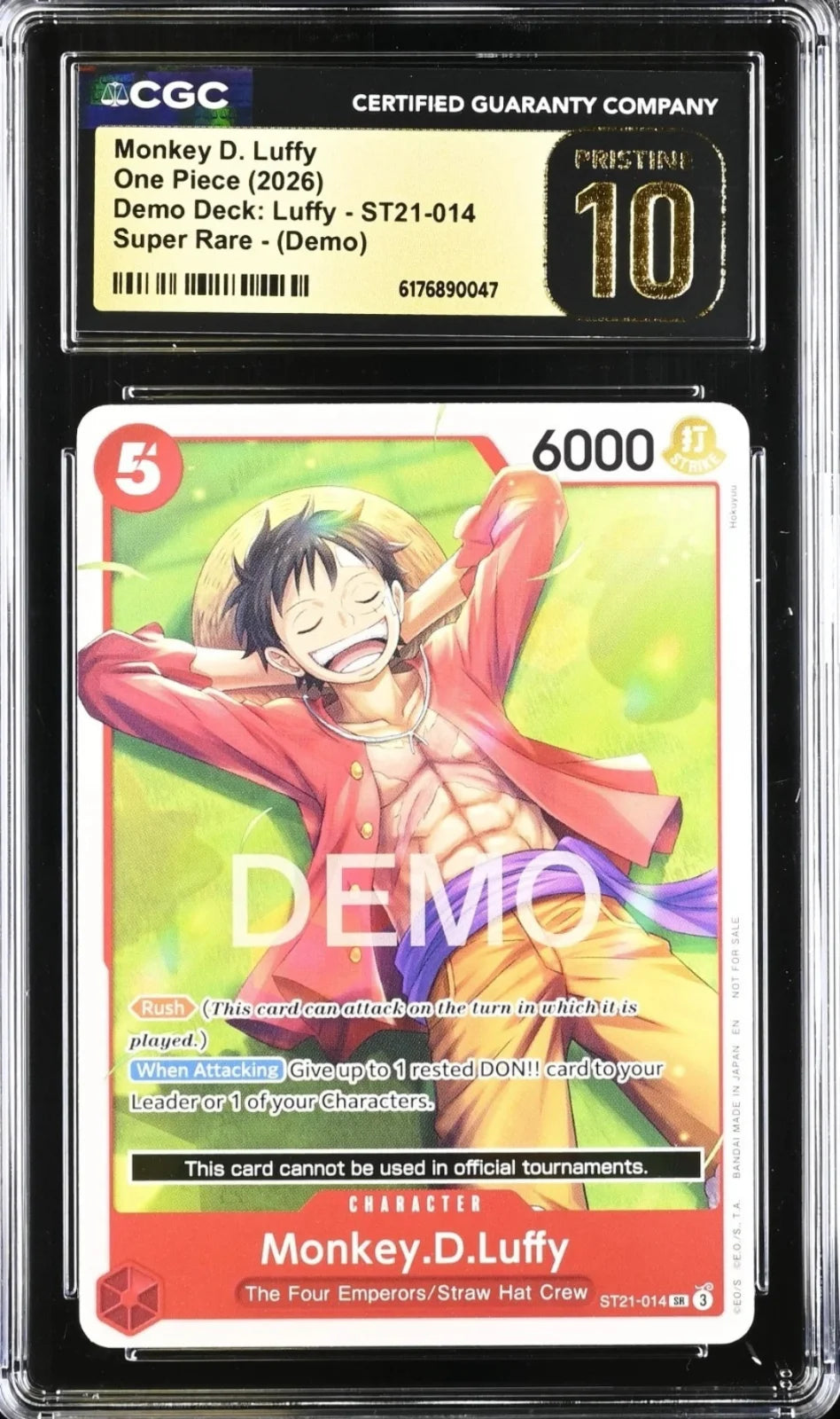 One Piece Super Rare (Demo) St21-014 Monkey D. Luffy PRISTINE 10