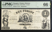 Hungary, 1852 banknote, Finance Ministry, 1 Forint, PMG 66