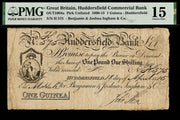 Great Britain, 1800-15 banknote, Huddersfield Commercial Bank, 1 Guinea, Huddersfield, PMG 15