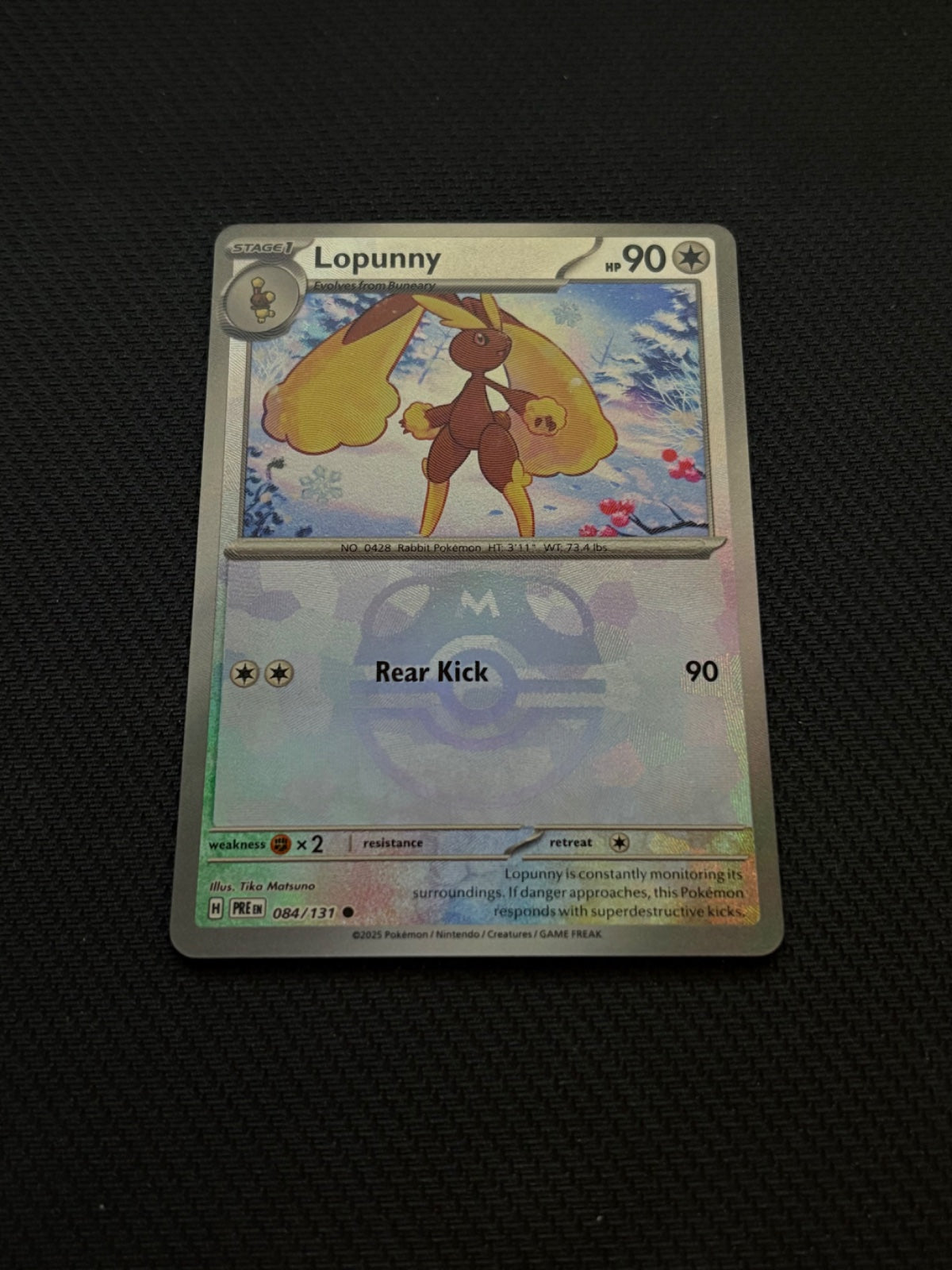 Lopunny (Master Ball Pattern) 084/131 · Holofoil (Prismatic Evolutions)